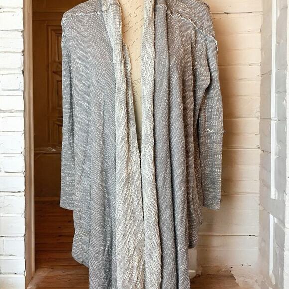 Free People In the Loop Grey Waterfall Cardigan Small - Picture 2 of 13